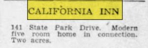 California Inn - May 25 1945 Article (newer photo)